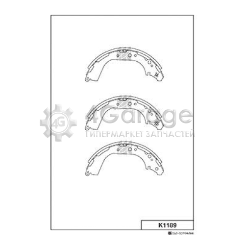 MK Kashiyama K1189 Комплект тормозных колодок