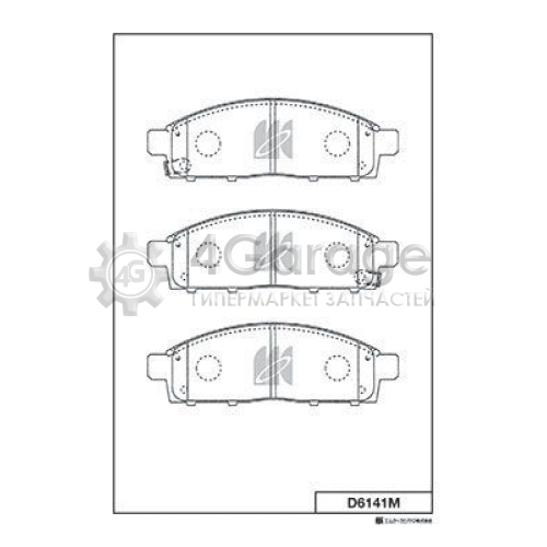 MK Kashiyama D6141M Комплект тормозных колодок дисковый тормоз