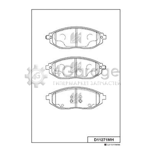 MK Kashiyama D11271MH Комплект тормозных колодок дисковый тормоз
