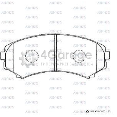 ADVICS SN107 Комплект тормозных колодок дисковый тормоз