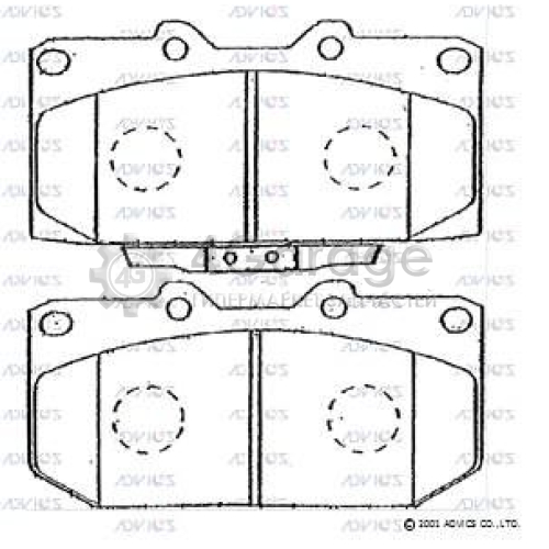 ADVICS SN109P Комплект тормозных колодок дисковый тормоз