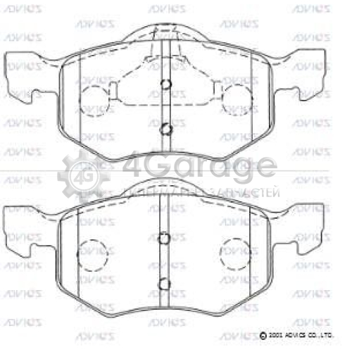 ADVICS SN931 Комплект тормозных колодок дисковый тормоз