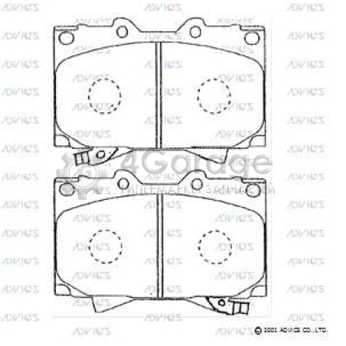 ADVICS SN101P Комплект тормозных колодок дисковый тормоз