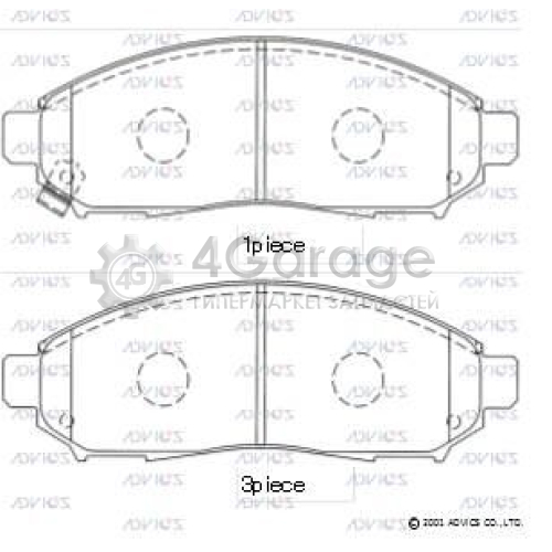 ADVICS SN940P Комплект тормозных колодок дисковый тормоз