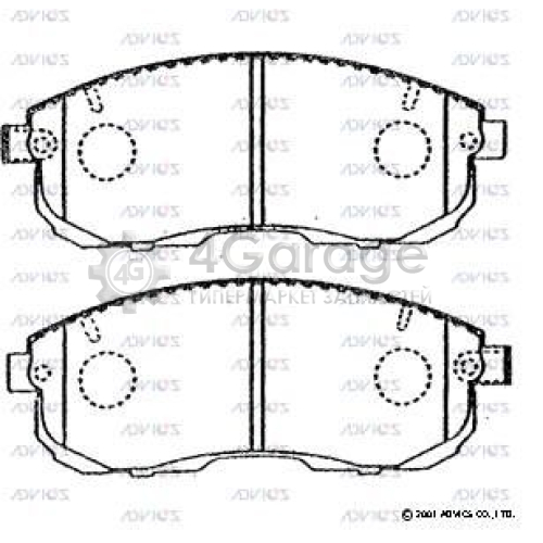 ADVICS SN592P Комплект тормозных колодок дисковый тормоз