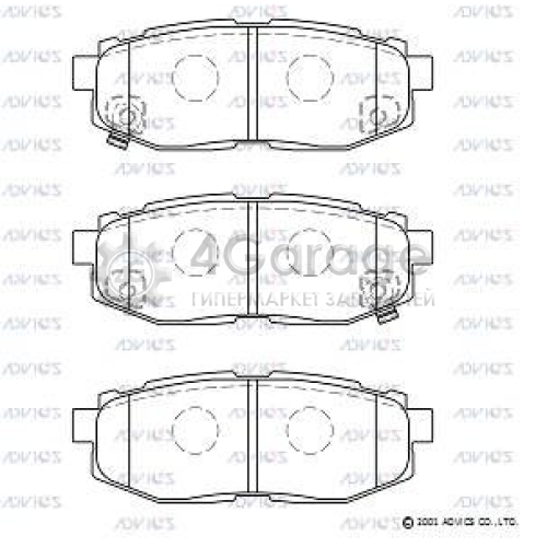 ADVICS SN146P Комплект тормозных колодок дисковый тормоз