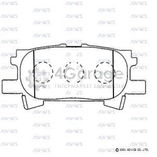 ADVICS SN908 Комплект тормозных колодок дисковый тормоз