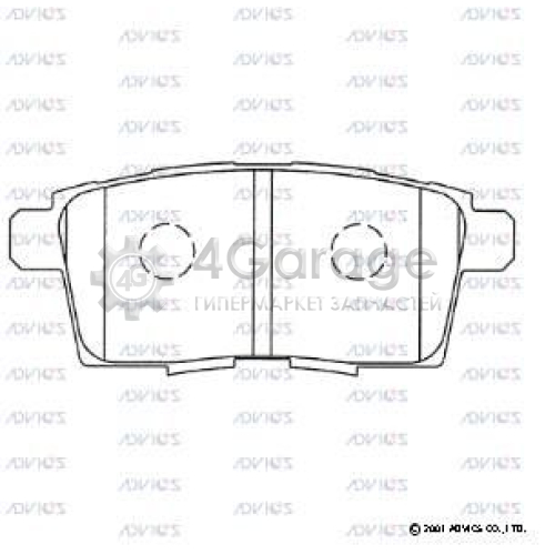 ADVICS SN586 Комплект тормозных колодок дисковый тормоз