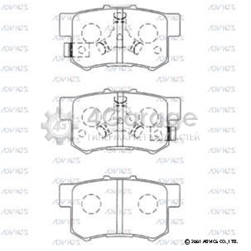 ADVICS SN598P Комплект тормозных колодок дисковый тормоз