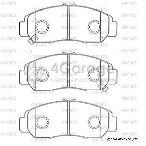 ADVICS SN595P Комплект тормозных колодок дисковый тормоз