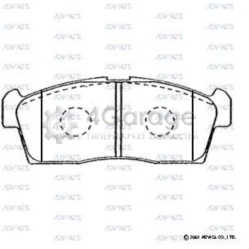 ADVICS SN589 Комплект тормозных колодок дисковый тормоз