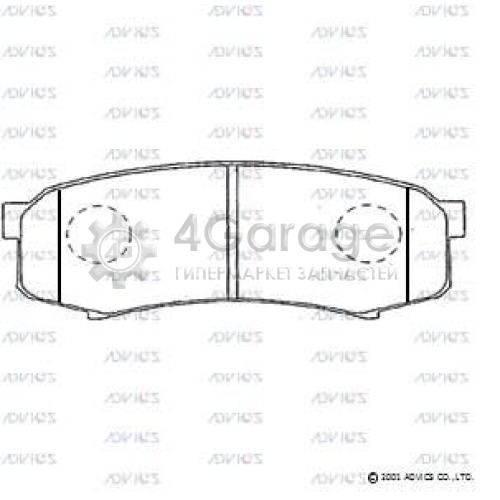 ADVICS A2N012 Комплект тормозных колодок дисковый тормоз