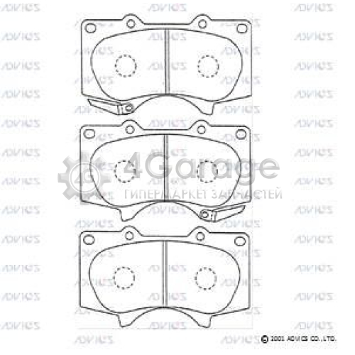 ADVICS SN119P Комплект тормозных колодок дисковый тормоз