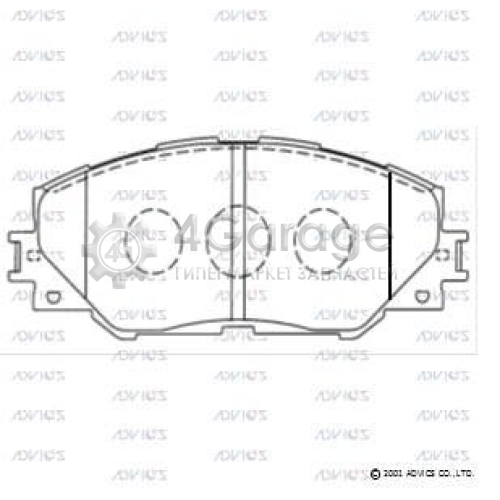 ADVICS A1N129 Комплект тормозных колодок дисковый тормоз