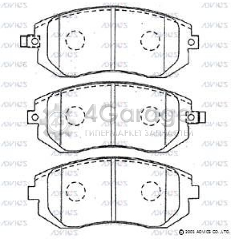 ADVICS SN692P Комплект тормозных колодок дисковый тормоз