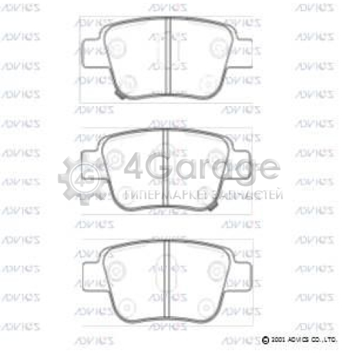 ADVICS SN696P Комплект тормозных колодок дисковый тормоз