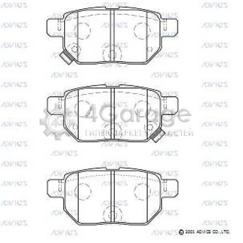 ADVICS SN148P Комплект тормозных колодок дисковый тормоз