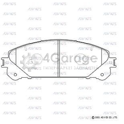 ADVICS SN965 Комплект тормозных колодок дисковый тормоз