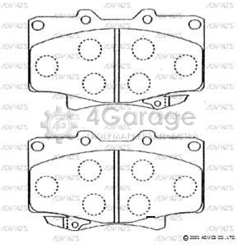 ADVICS SN265P Комплект тормозных колодок дисковый тормоз