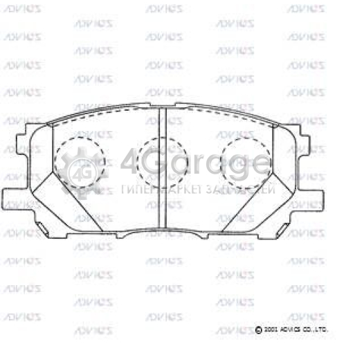 ADVICS A1N110 Комплект тормозных колодок дисковый тормоз