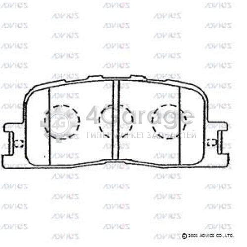 ADVICS SN885 Комплект тормозных колодок дисковый тормоз