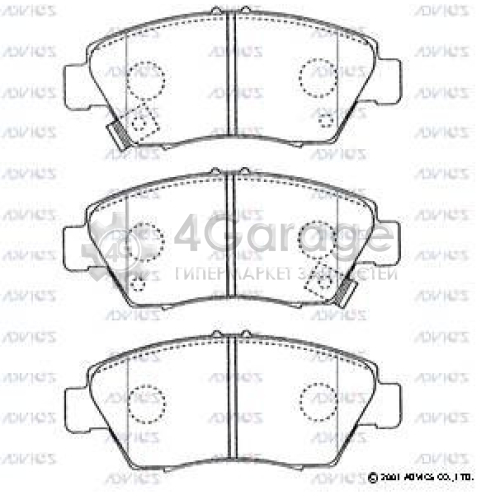 ADVICS SN421P Комплект тормозных колодок дисковый тормоз