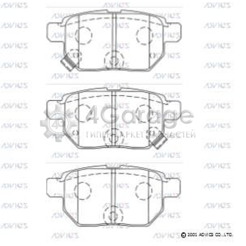 ADVICS SN953P Комплект тормозных колодок дисковый тормоз