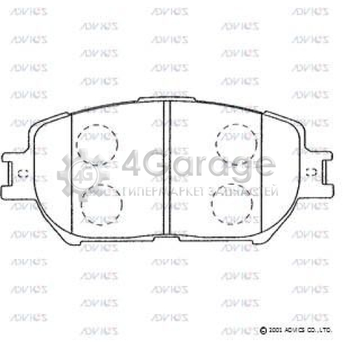 ADVICS SN687 Комплект тормозных колодок дисковый тормоз