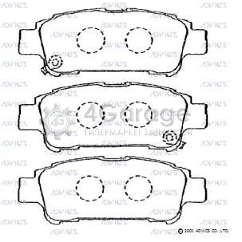 ADVICS SN679P Комплект тормозных колодок дисковый тормоз