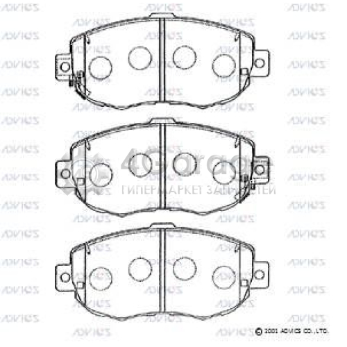 ADVICS SN659P Комплект тормозных колодок дисковый тормоз