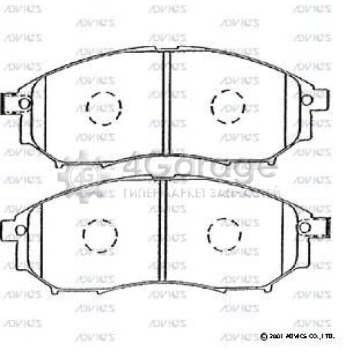 ADVICS SN583P Комплект тормозных колодок дисковый тормоз