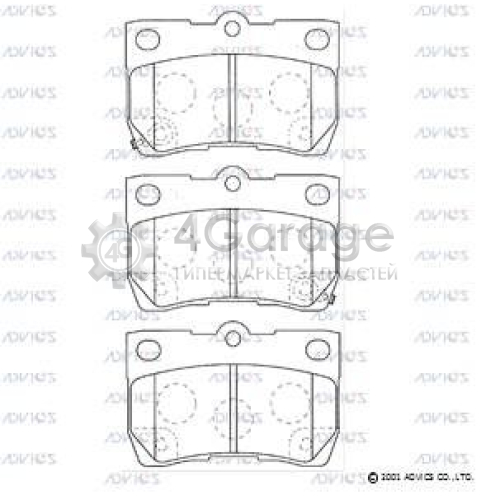 ADVICS SN126P Комплект тормозных колодок дисковый тормоз