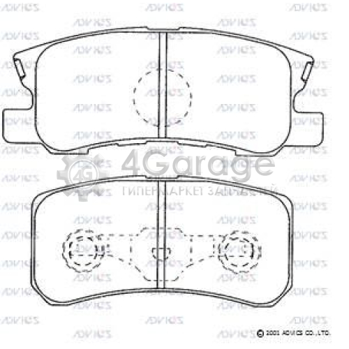 ADVICS SN678 Комплект тормозных колодок дисковый тормоз