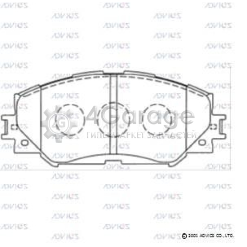 ADVICS A1N128 Комплект тормозных колодок дисковый тормоз