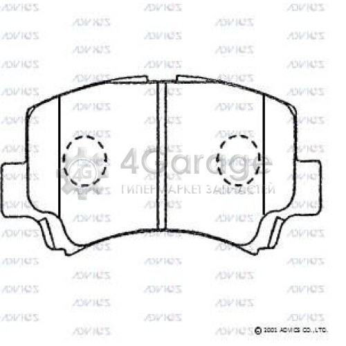 ADVICS SN860 Комплект тормозных колодок дисковый тормоз