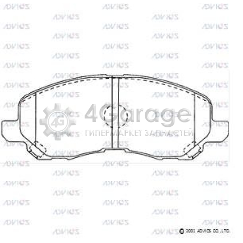 ADVICS D1N048 Комплект тормозных колодок дисковый тормоз