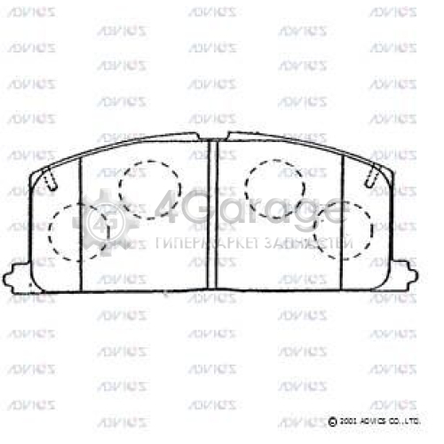 ADVICS SN606 Комплект тормозных колодок дисковый тормоз