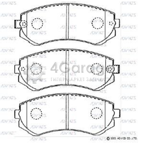 ADVICS SN558P Комплект тормозных колодок дисковый тормоз