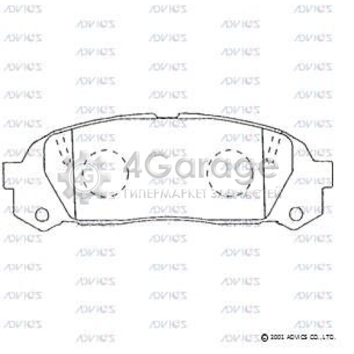 ADVICS SN293 Комплект тормозных колодок дисковый тормоз