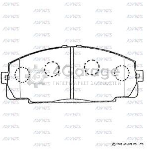 ADVICS SN647 Комплект тормозных колодок дисковый тормоз