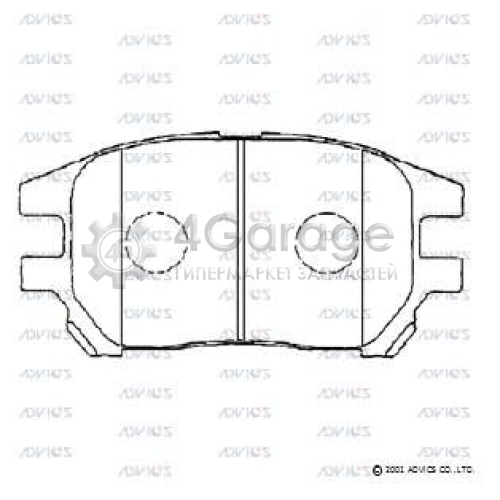 ADVICS SN893 Комплект тормозных колодок дисковый тормоз