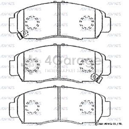 ADVICS SN431P Комплект тормозных колодок дисковый тормоз