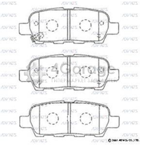 ADVICS SN505P Комплект тормозных колодок дисковый тормоз