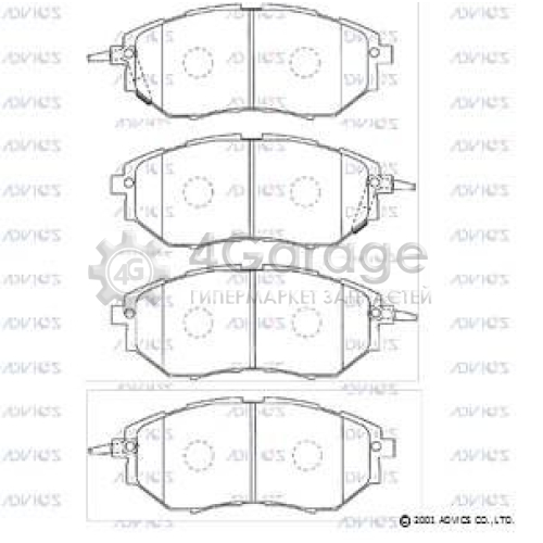 ADVICS SN916P Комплект тормозных колодок дисковый тормоз