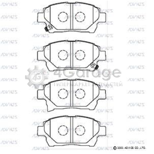 ADVICS SN956P Комплект тормозных колодок дисковый тормоз