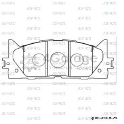 ADVICS SN947 Комплект тормозных колодок дисковый тормоз