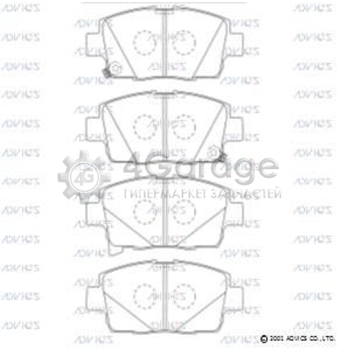 ADVICS SN130P Комплект тормозных колодок дисковый тормоз