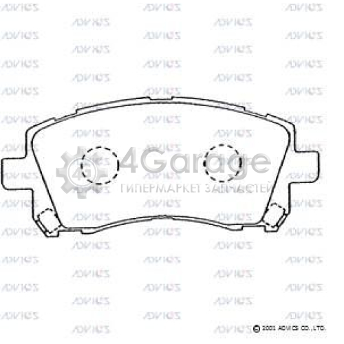 ADVICS SN855 Комплект тормозных колодок дисковый тормоз