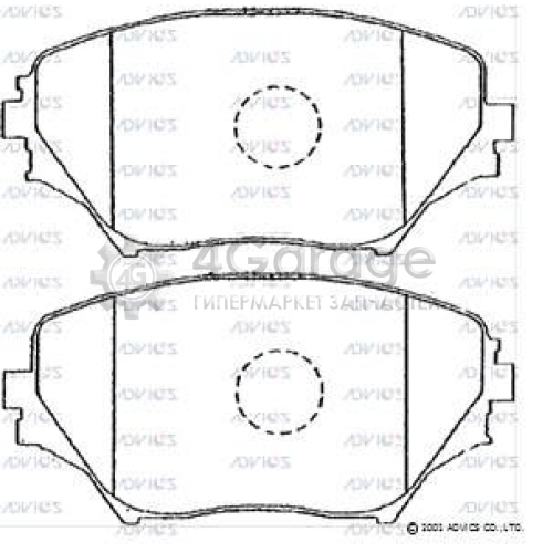 ADVICS SN111 Комплект тормозных колодок дисковый тормоз