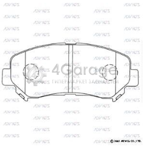 ADVICS SN504 Комплект тормозных колодок дисковый тормоз